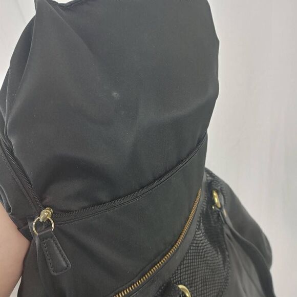 Coach Ashley 2 Way Tote Purse Shoulder Bag Black Python Leather F20104. 
L 16"
H - Picture 6 of 10